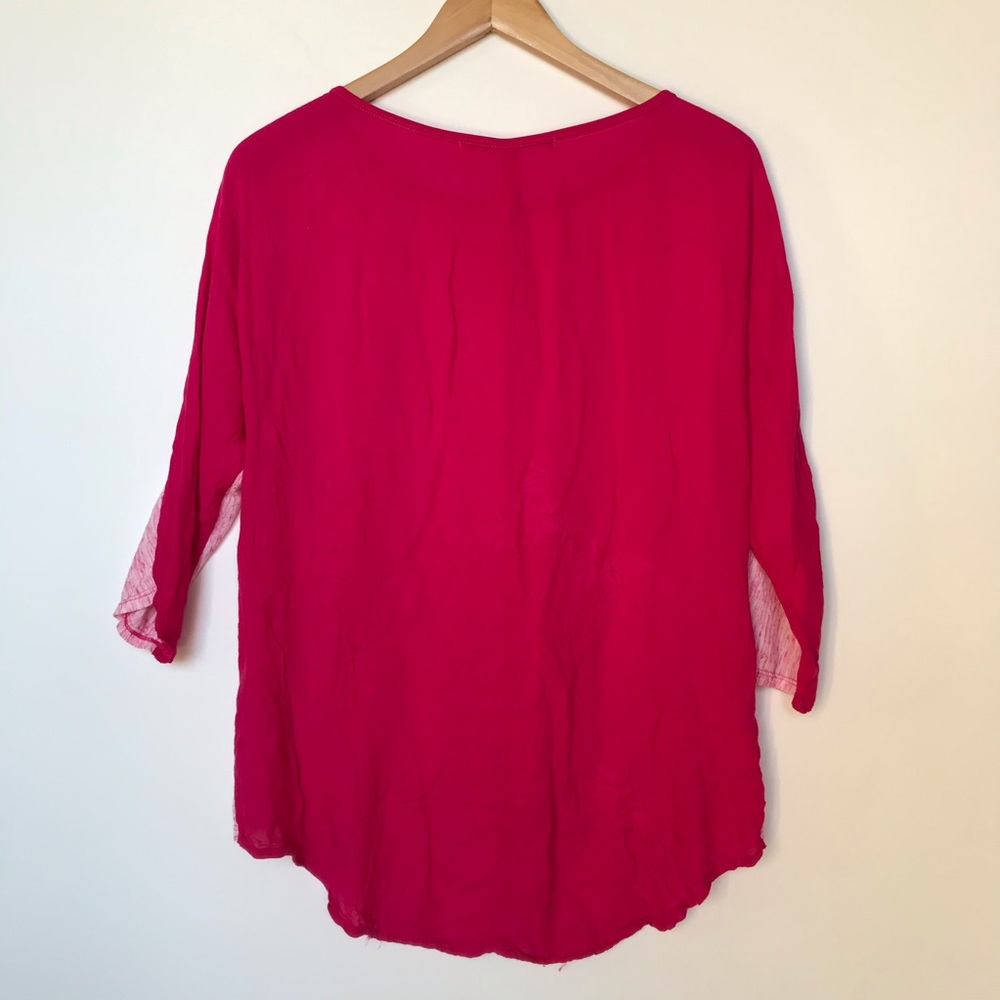 Michael Stars Hot Pink Tee - Picture 2 of 4